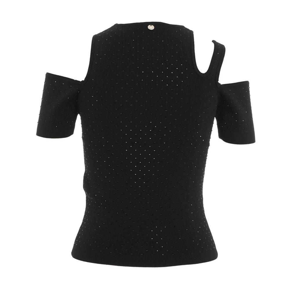 Liu Jo Top met uitsparingen en elastische inzet Black Dames