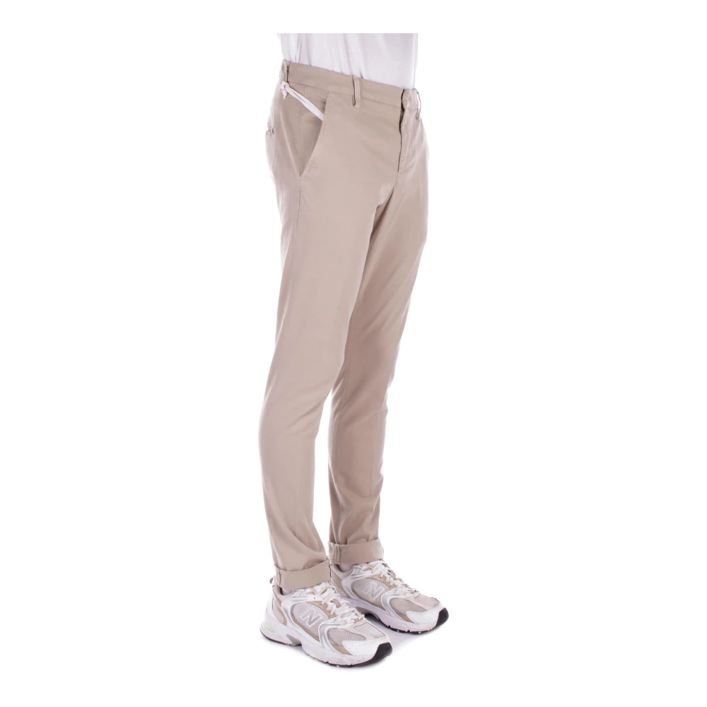 Dondup Beige Broek met Logo Rits Beige Heren