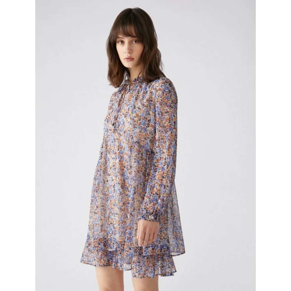 Pennyblack Gedrukte Crepon Jurk met Lurex Design Multicolor Dames