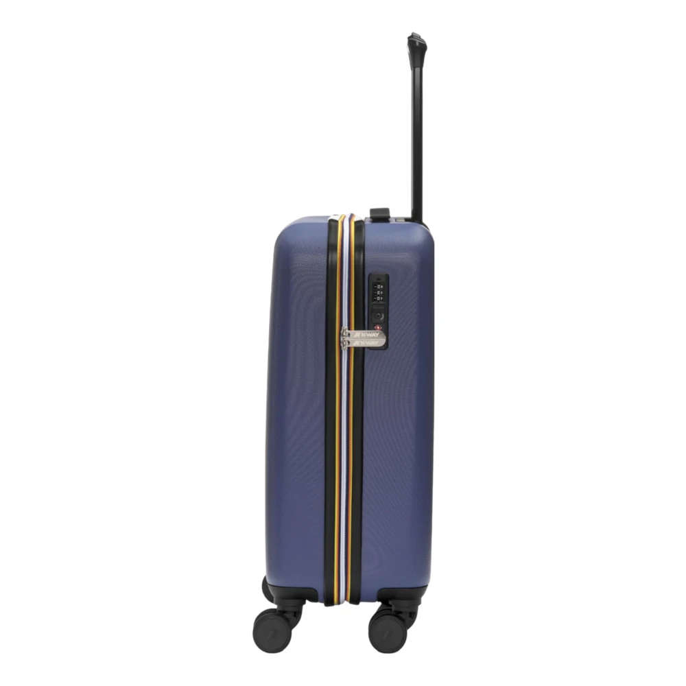 K-way Harde Reistrolley Klein met Multicolor Banden Blue Unisex