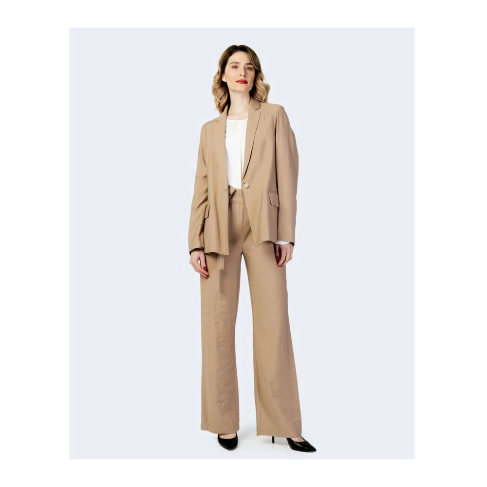 Sandro Ferrone Katoenen Blazer Vrouw Jas Collectie Beige Dames