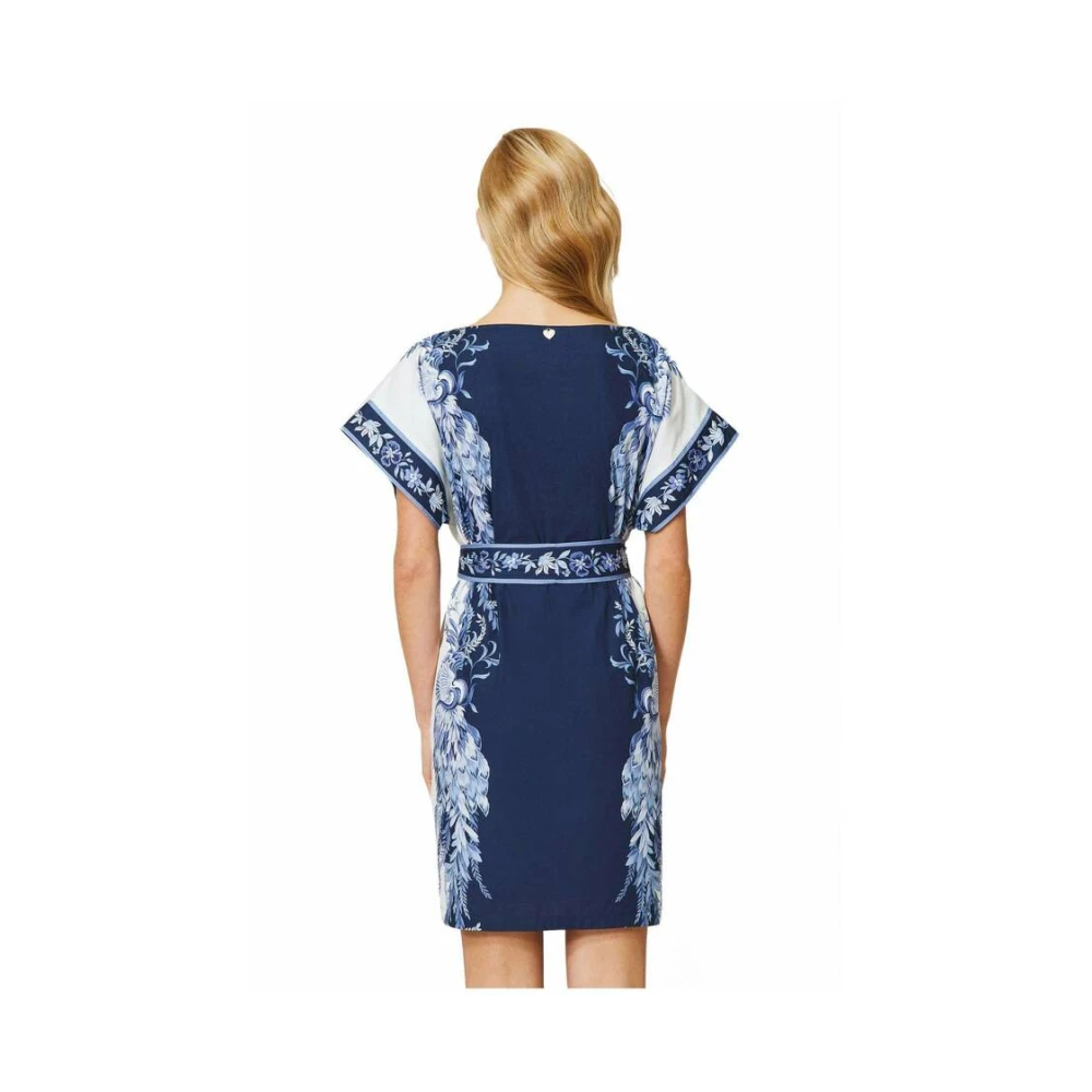Twinset Korte Jurk Blue Dames