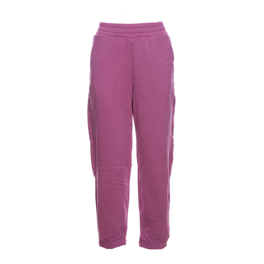 Adidas Originals Women's Pink Wide Joggers - Sweatpants - M - Trousers