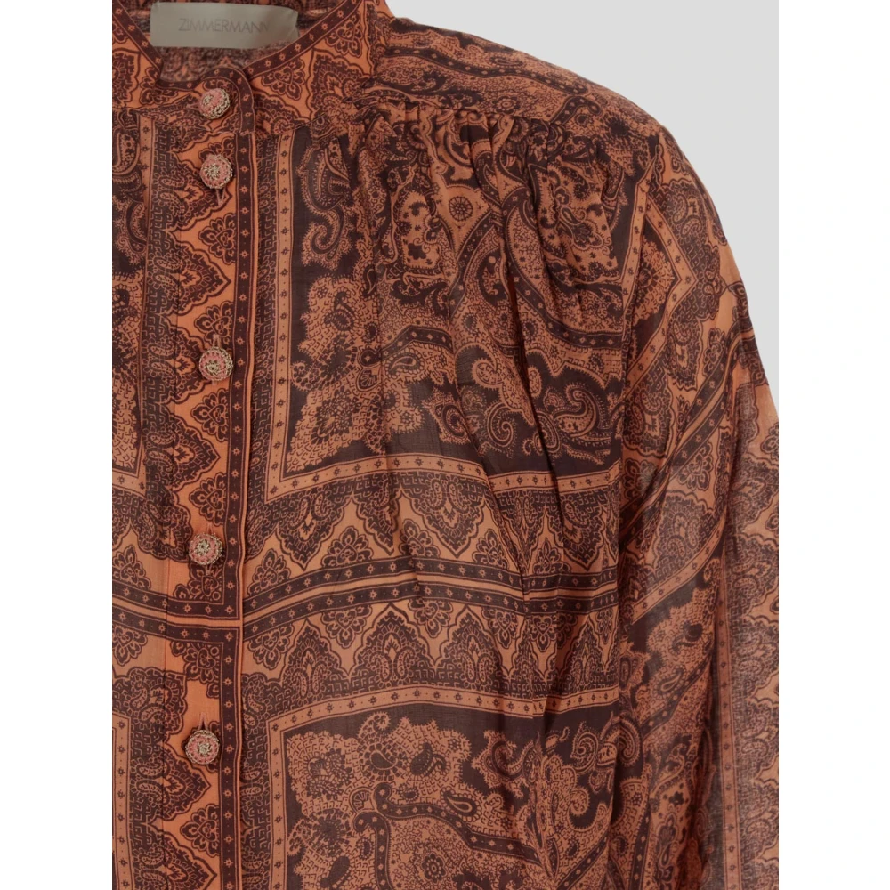 Zimmermann Ramie Tuniek Top Brown Dames