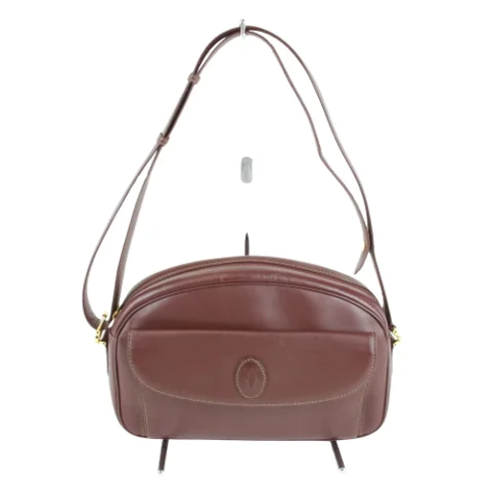 Cartier Vintage Pre-owned Leather shoulder-bags Red Dames