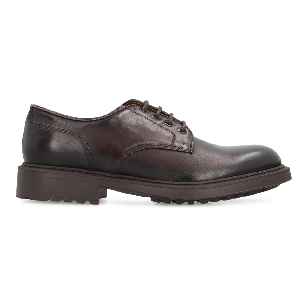 Doucal's Men's Brown Derby Lace-Up Shoe - Laced Shoes - 6 Uk - Shoes