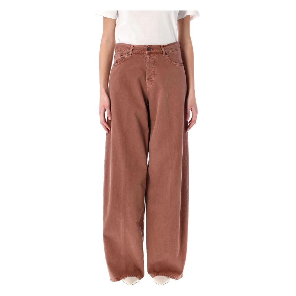 Haikure Wide-leg Brick Jeans Red Dames