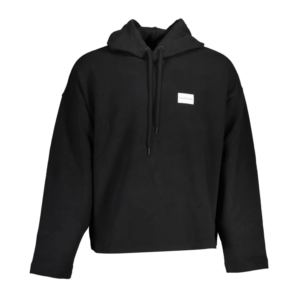 Calvin Klein Men's Black Hoodie With Central Pocket