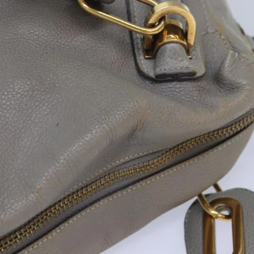 Chloé Pre-owned Leather handbags Gray Dames
