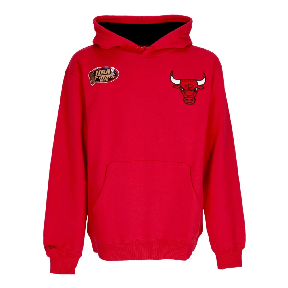 Mitchell & Ness Chicago Bulls Vintage Logo Hoodie Red Heren