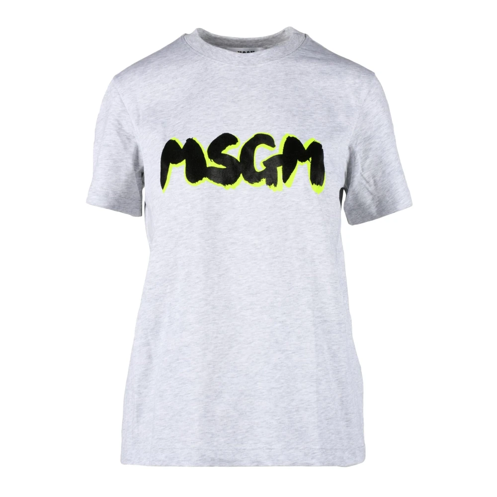 Msgm - Tops > T-Shirts - Gray - Msgm - Modalova
