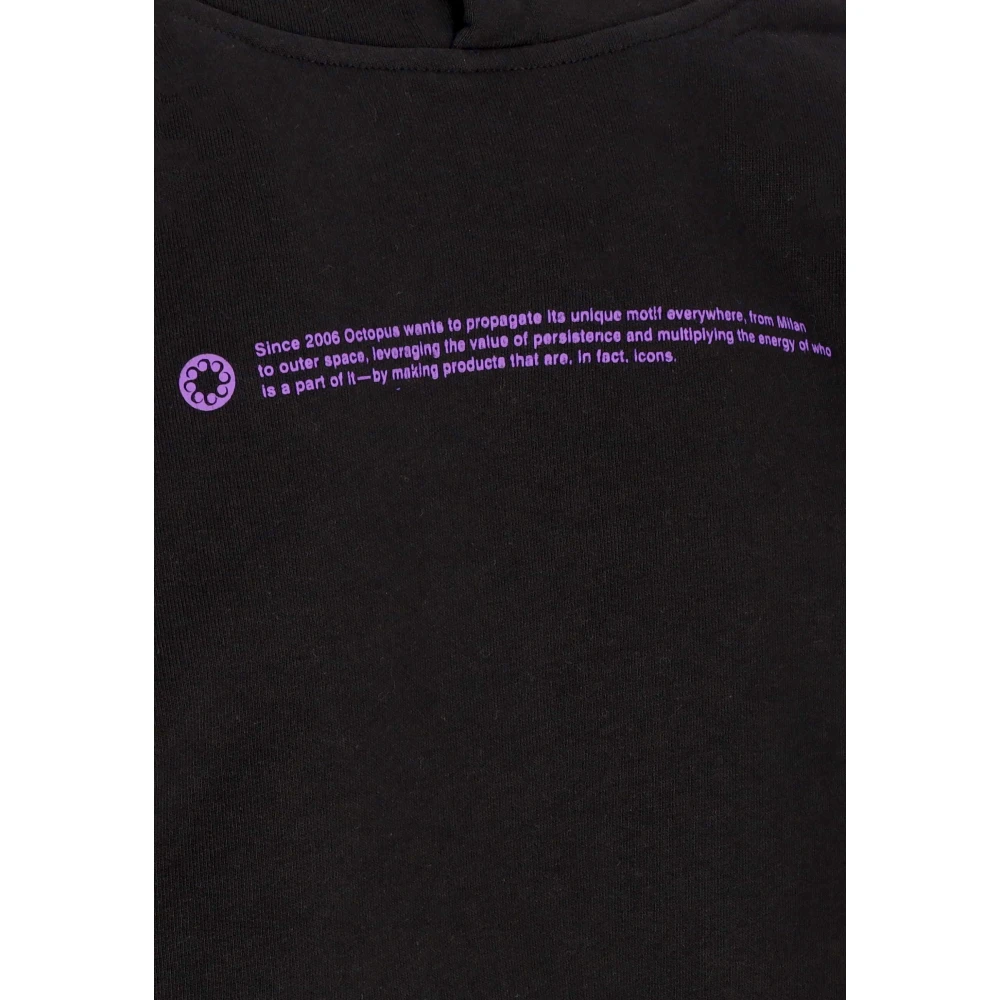 Octopus Zwarte Logo Hoodie Black Heren