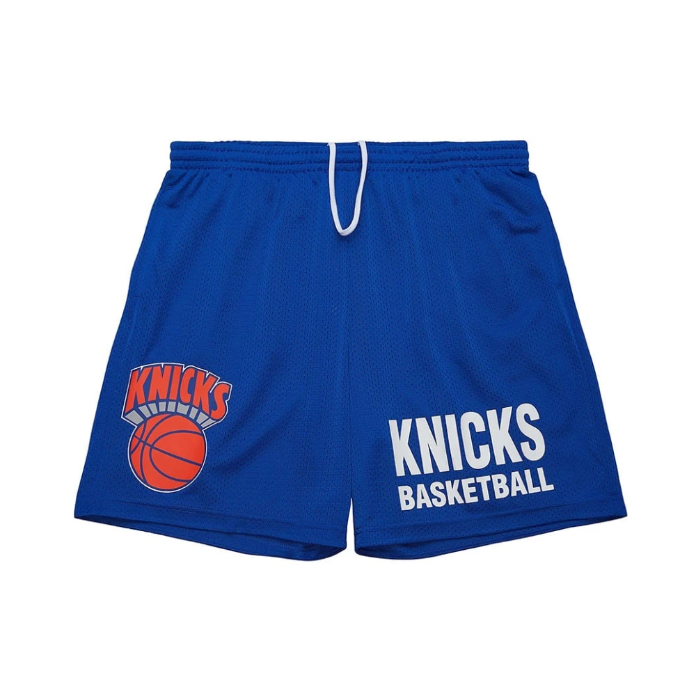 Mitchell & Ness Vintage Logo New York Knicks Shorts Blue Heren