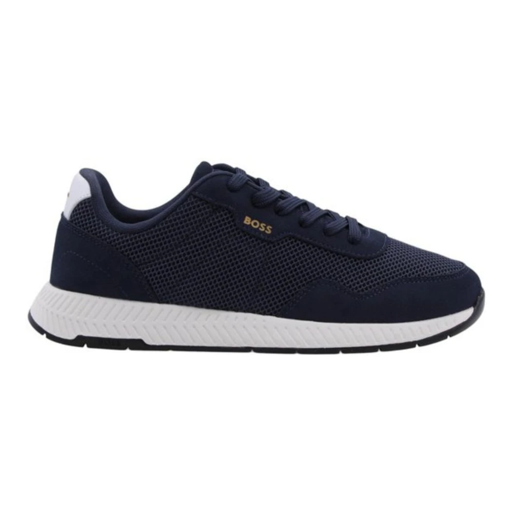 Hugo Marine Lage Sneakers voor Mannen Heren Schoenen Blauw