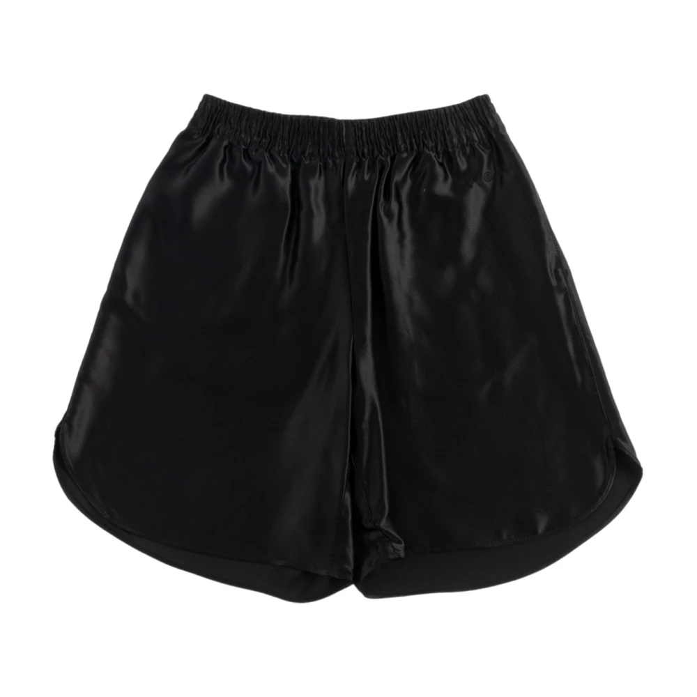 Mm6 Maison Margiela Girls Black Shorts, 16 Y, Embroidered Logo Shorts