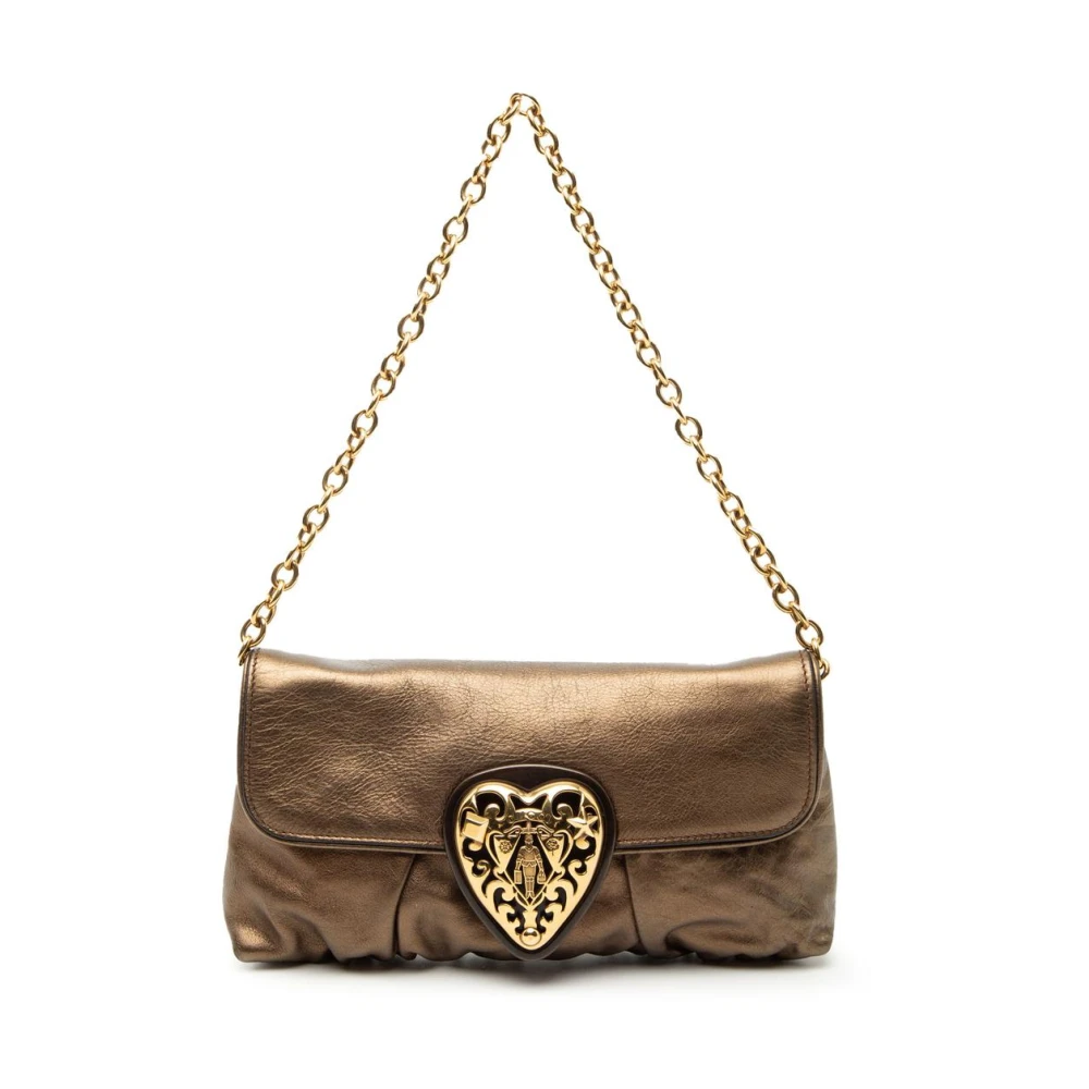 Gucci Vintage Women's Brown Pre-Owned Chain Shoulder Bag