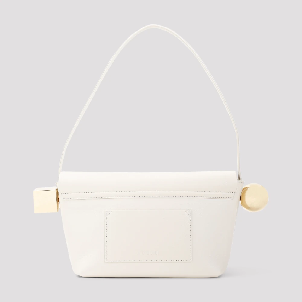 Jacquemus Ivoor Ronde Vierkante Oorbellen Beige Dames