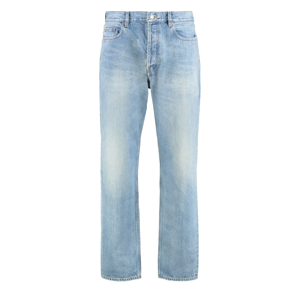 Saint Laurent Men's Blue Straight Fit Jeans, W33, Mick 5-Pocket Straight-Leg Jeans