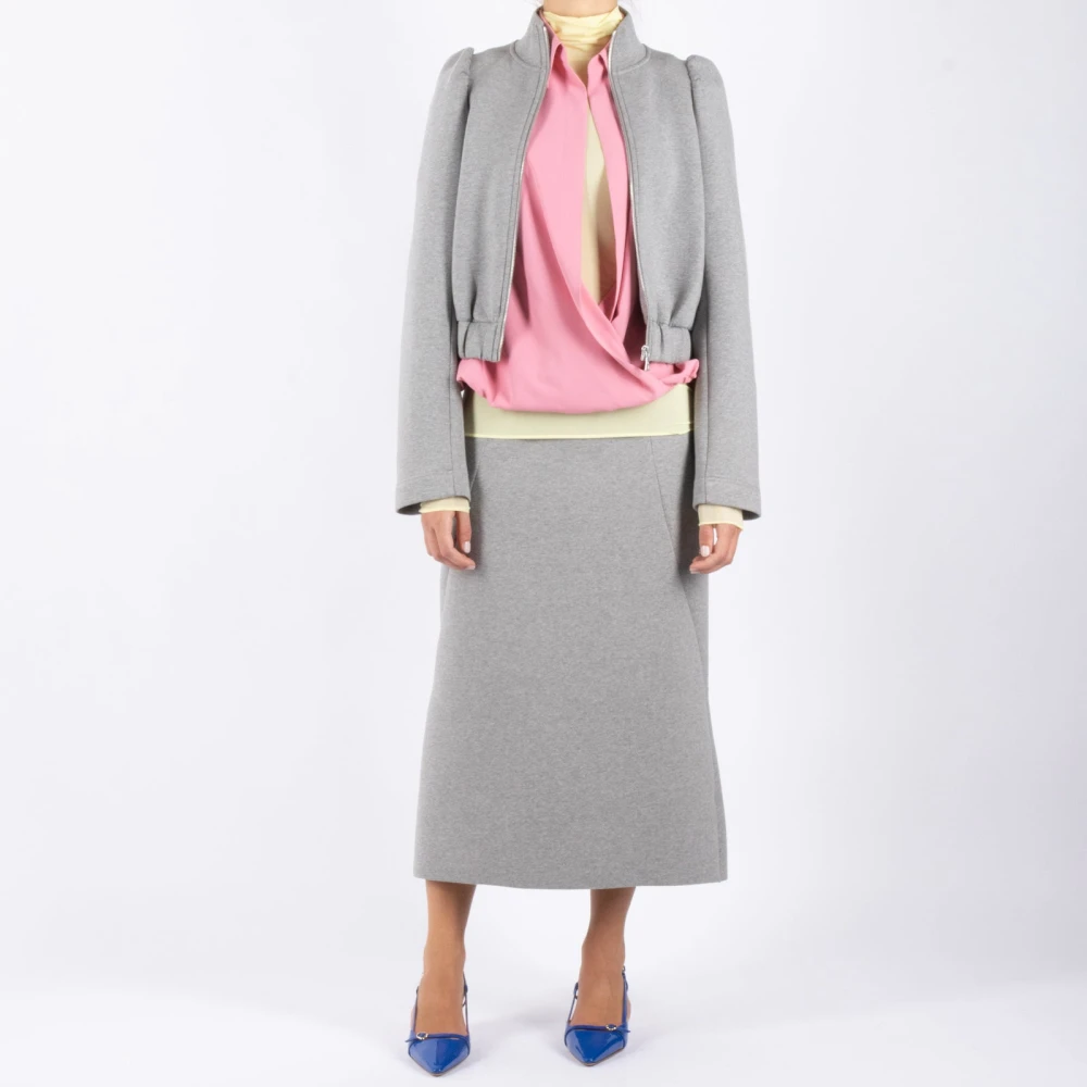 Dries Van Noten Grijze Rok Gemaakt in Portugal Gray Dames