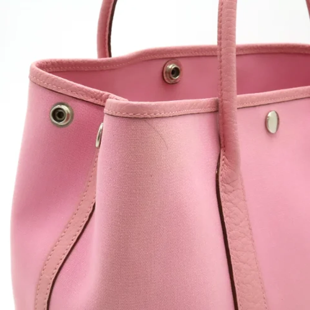Hermès Vintage Pre-owned Canvas handbags Pink Dames