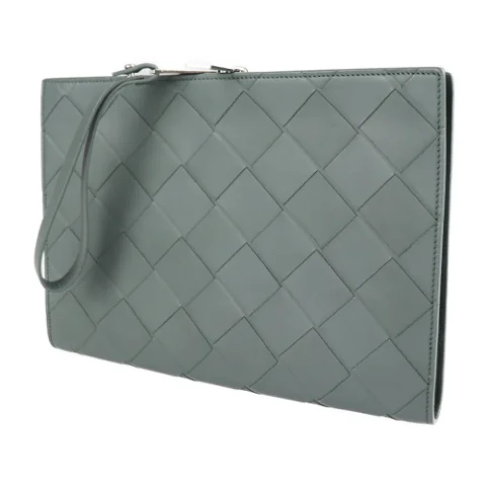 Bottega Veneta Vintage Pre-owned Leather clutches Gray Dames
