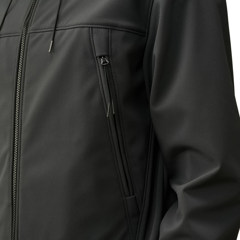C.P. Company Goggle jack in softshell stretchstof Black Heren
