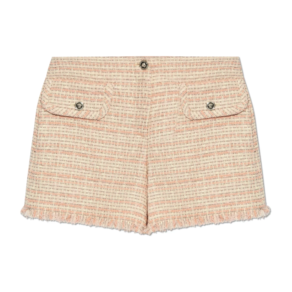 Versace Tweed Shorts Pink Dames