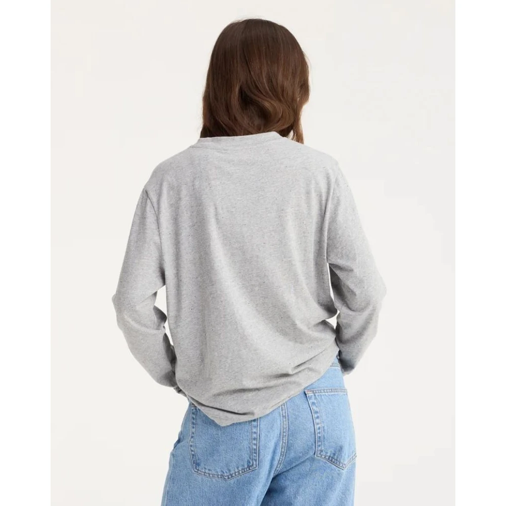 Róhe Organisch Katoenen Longsleeve T-shirt Gray Dames