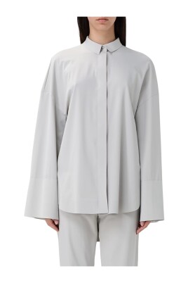 ljusgra-oversized-blus-med-dold-knappstangning