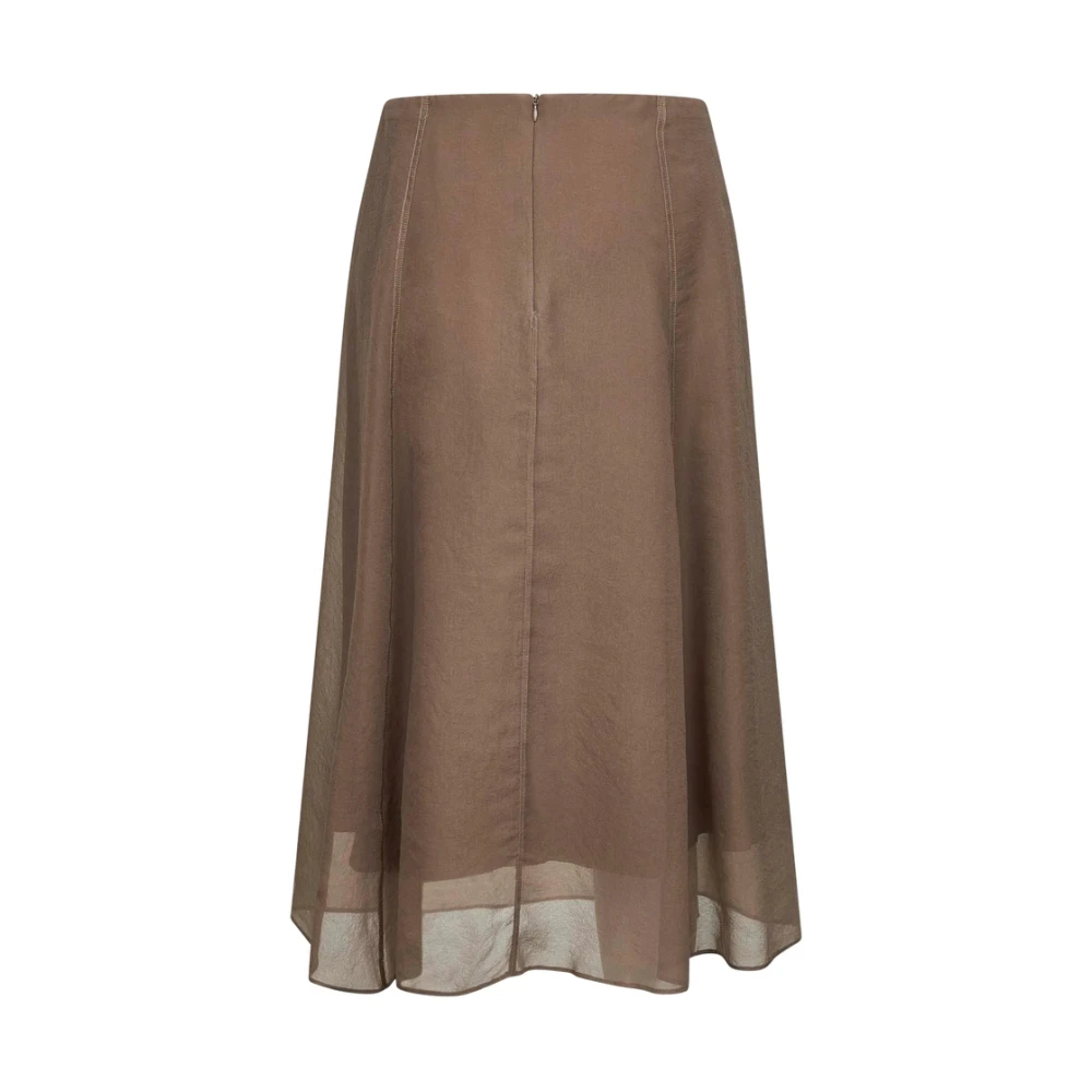 Brunello Cucinelli Women's Brown Midi Skirt