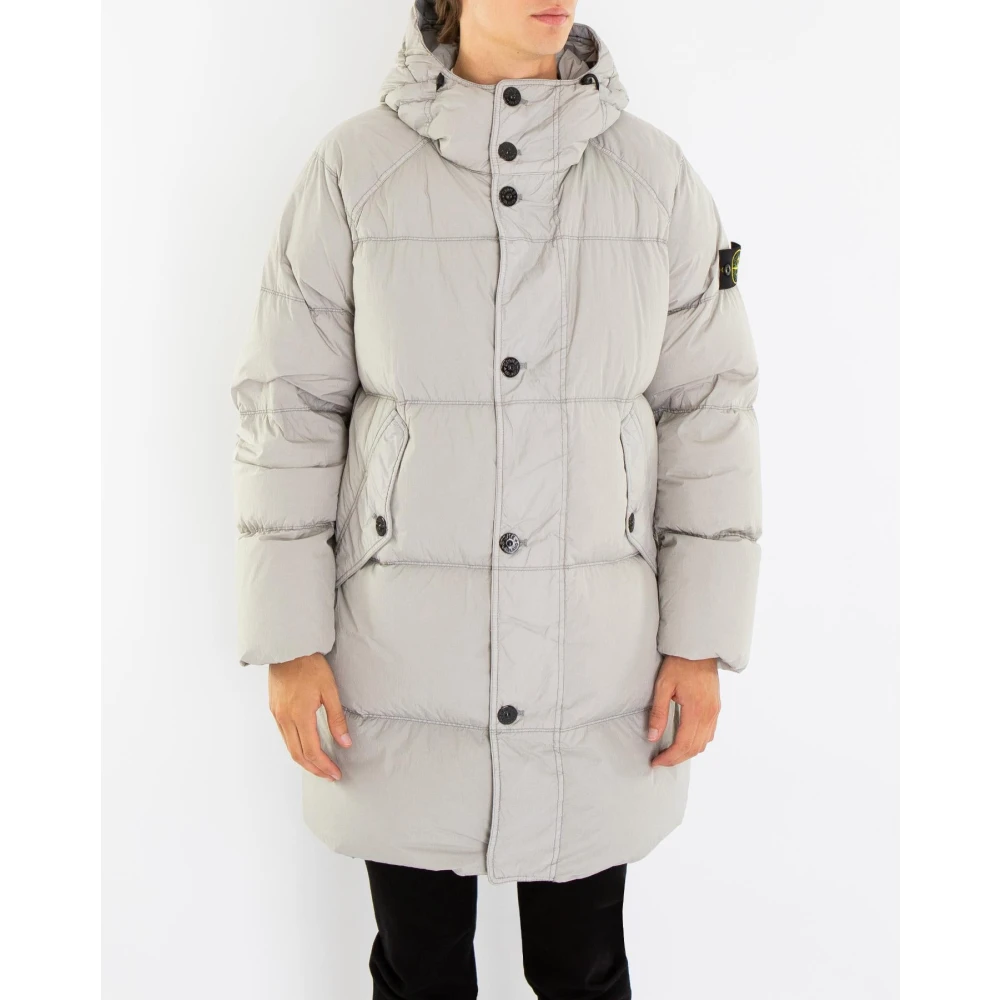 Stone Island Real Down Blouson Jacket Gray Heren