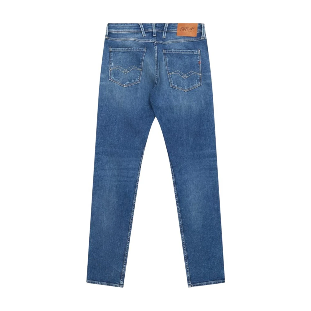 Replay Donkere Wassing Skinny Jeans Blue Heren