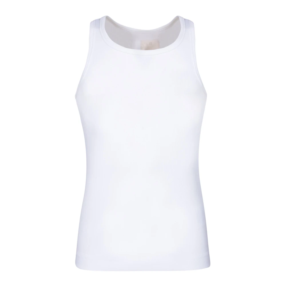 Givenchy Men's White Sleeveless Cotton Tank Top With Logo - Sleeveless Tops - L - Tops