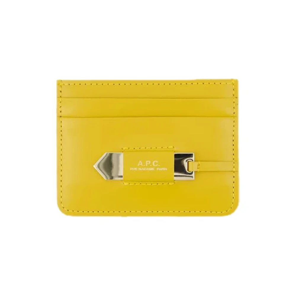 A.p.c. Leather wallets Yellow Dames