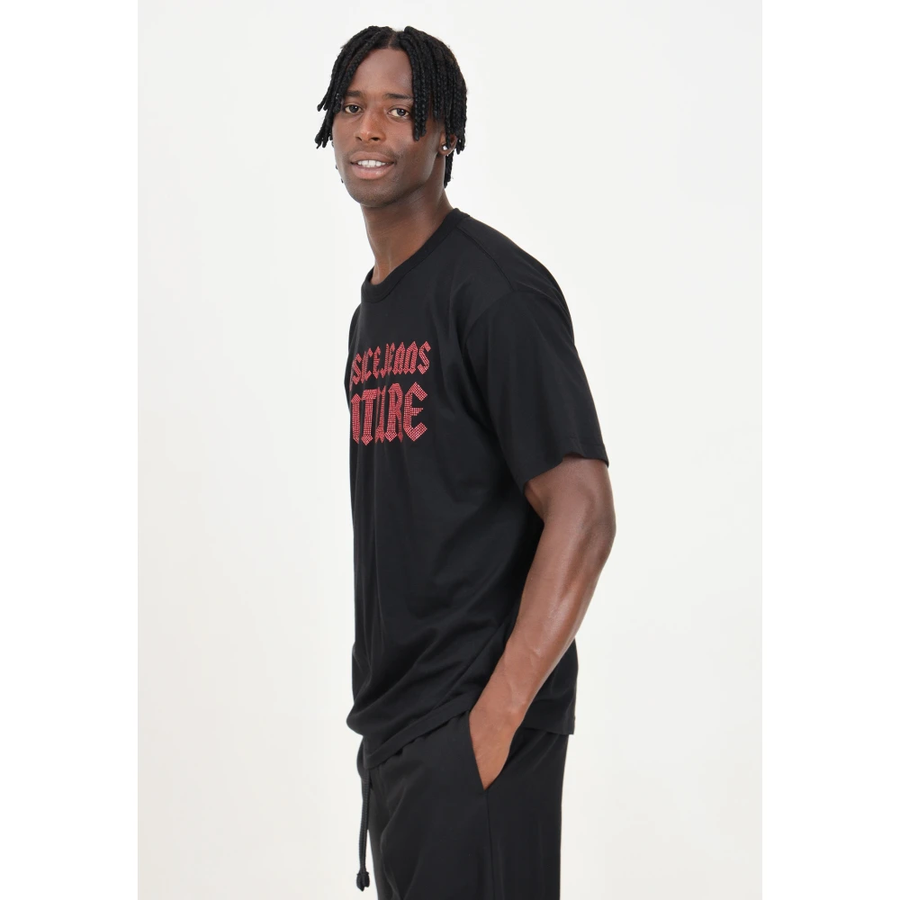 Versace Jeans Couture Zwart Gothic Logo T-shirt Black Heren
