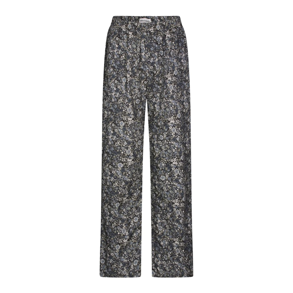Lollys Laundry Gedrukte Elastische Taillebroek Zwart Black Dames