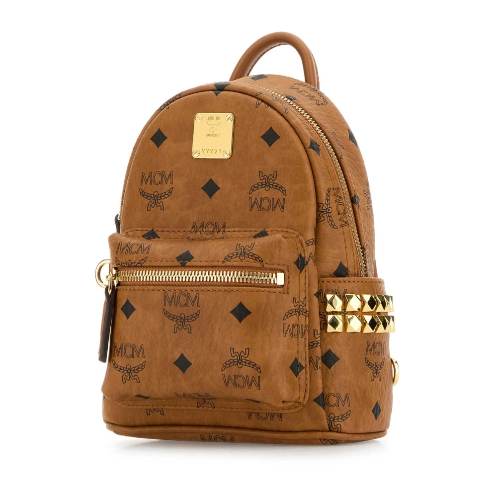 MCM Mini Canvas Rugzak Brown Dames