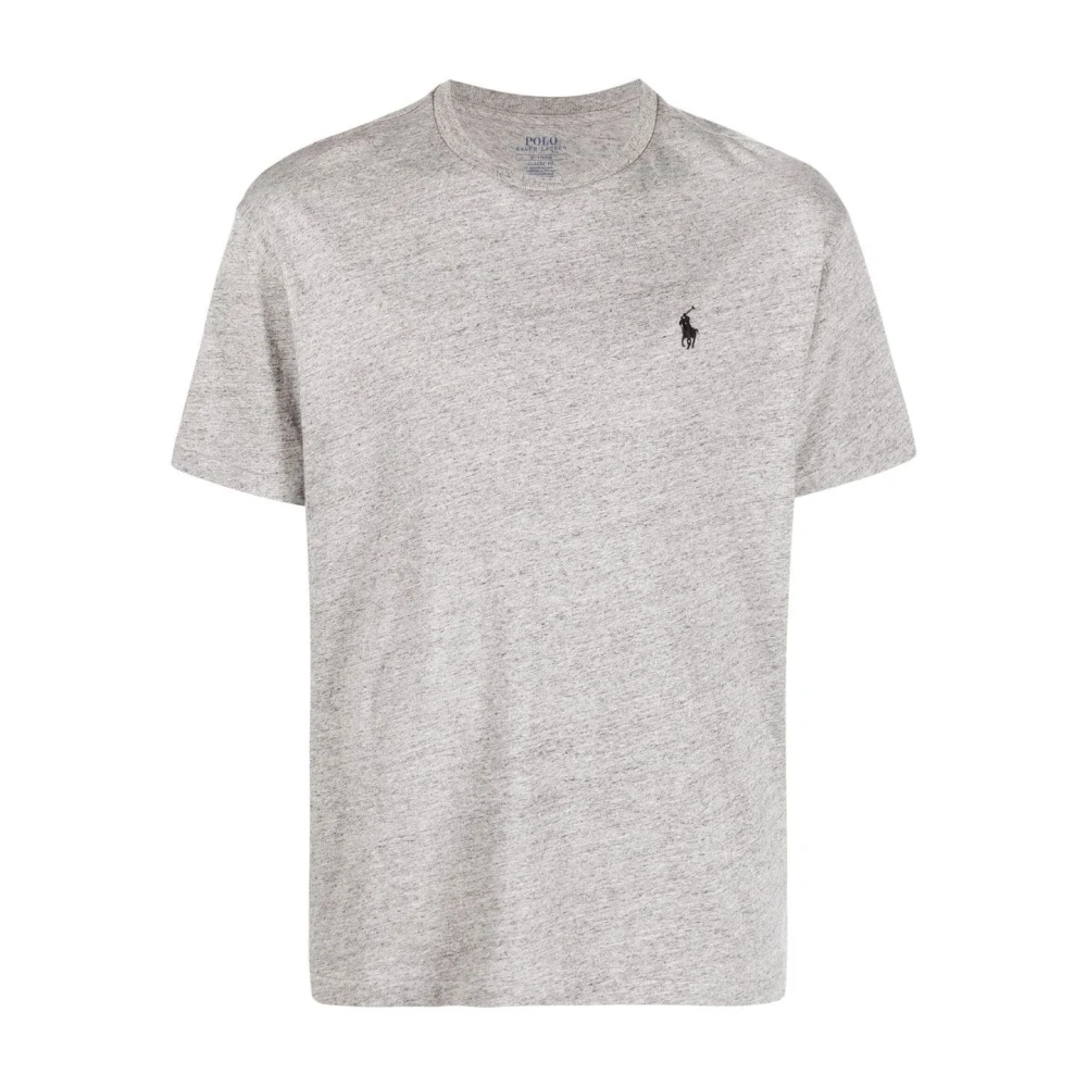Polo Ralph Lauren Geborduurde Slim Fit Katoenen T-shirt Gray Heren