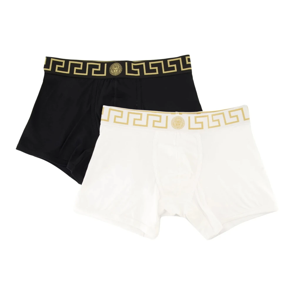 Versace Men's Multicolor Greca Border Long Trunks 2-Pack - Underpants - S - Underwear