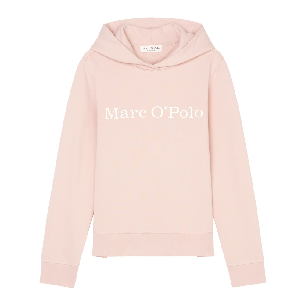 Marc O'Polo Logo capuchontrui relaxed Pink Dames
