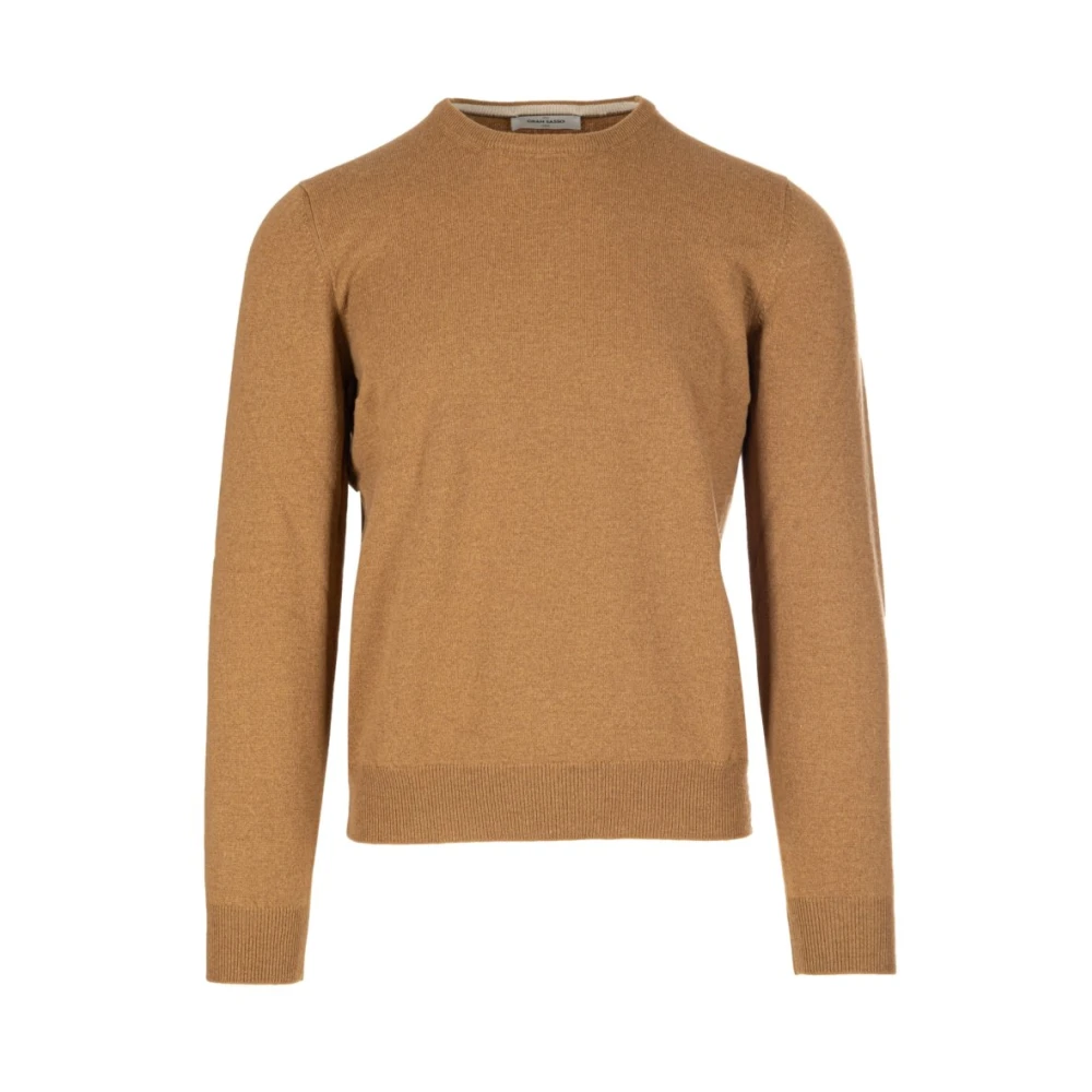 Gran Sasso Men's Brown Round-Neck Knit - Round-Neck Knitwear - 3XL - Knitwear