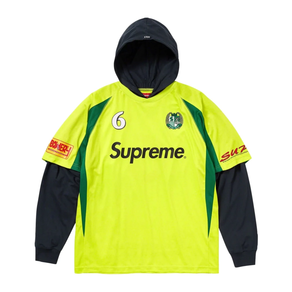 Supreme Beperkte oplage capuchon voetbalshirt helder groen Green Heren