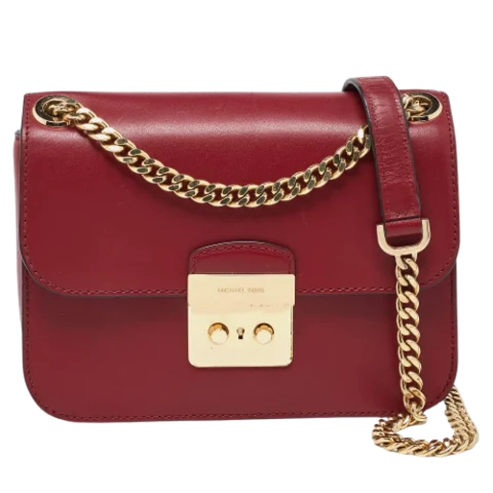 Michael Kors Pre-owned Leather shoulder-bags Red Dames