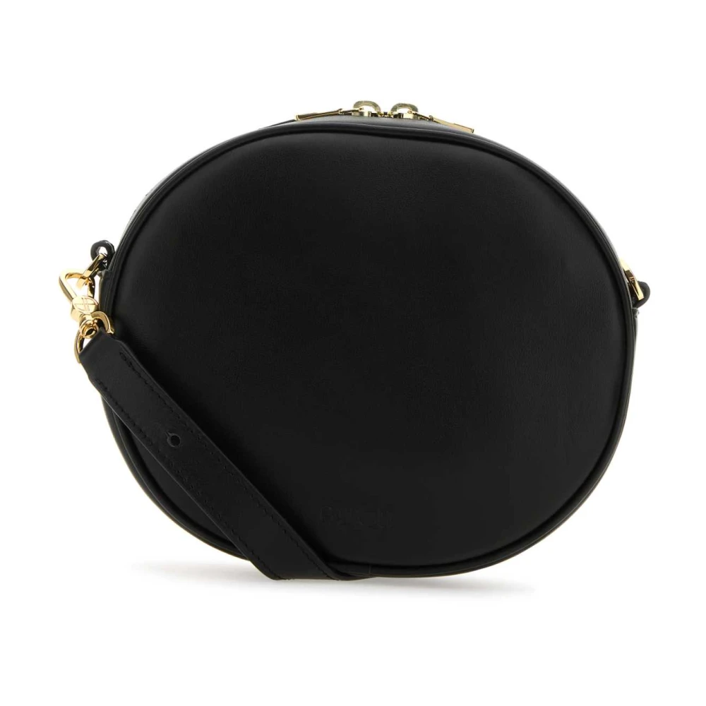 Patou Denim en leren schoudertas Black Dames