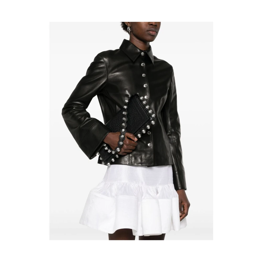 alexander wang Zwarte Schoudertas met Magnetische Sluiting Black Dames