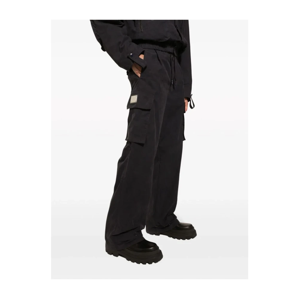 Dolce & Gabbana Blauwe broek met trekkoord en zakken Blue Heren