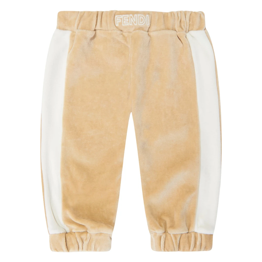 Fendi Unisex Kids Beige Chenille Joggers - Sweatpants - 2 Y - Kids