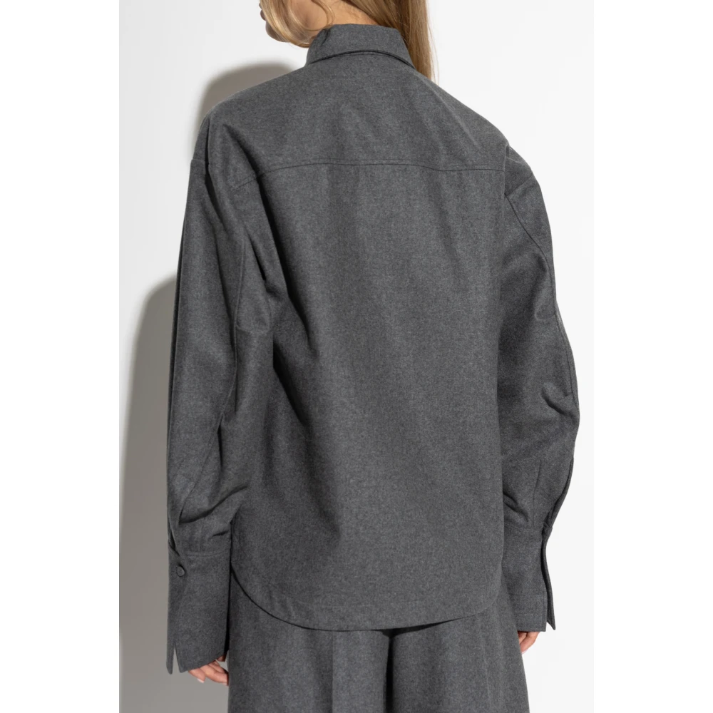 The Attico Wollen overhemd Gray Dames