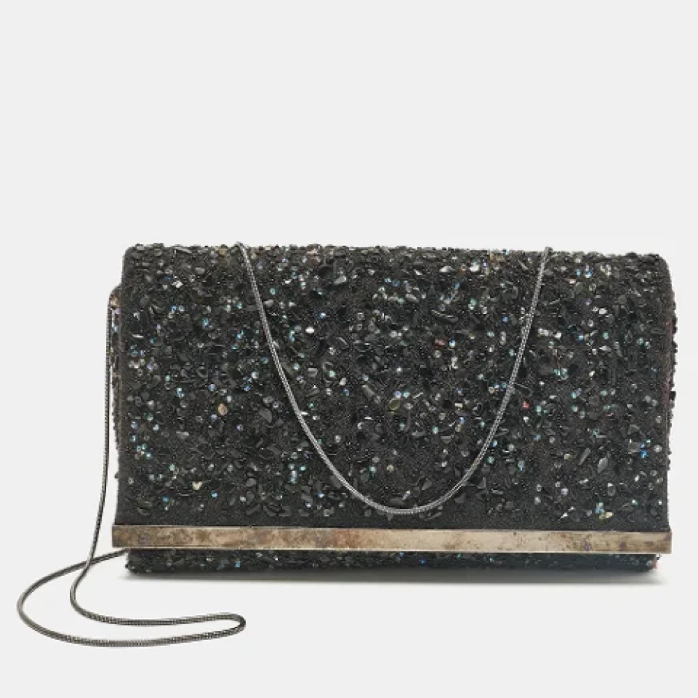 Carolina Herrera Pre-owned Fabric clutches Black Dames