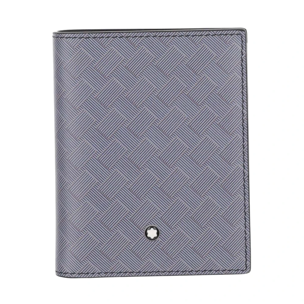 Montblanc Portemonnee van geperst leer met embleemdetail Gray Heren